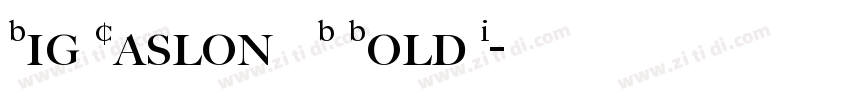 Big Caslon FB Bold I字体转换